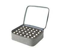 Tousse de Maquillage Boîte De Rangement for Vernis À Ongles, Trousse Maquillage Portable avec Séparateurs Amovibles Sac Rangement Manucure(Grey)