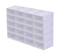 TouSuaRSi 20 Pack 33 * 23 * 14 cm Boîte à Chaussures Empilable Boîte à Chaussures Organisateur Pliable Boîte à Chaussures Boîte à Chaussures Transparente pour un Rangement et un Voyage Faciles