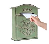 TouSuaRSi Burg Wächter Boîte aux lettres vintage en fer pour la plupart des murs, portails ou garages suspendus pour courrier, journaux et lettres, 27 x 10,5 x 31,2 cm