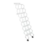 Tousuarsi Escalier de grenier à 8 marches avec mécanisme de pliage - Échelle télescopique pliable en acier au manganèse avec une capacité de charge de 200 kg - Escalier en métal pour villas, greniers