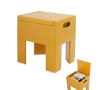 TouSuaRSi Tabouret avec espace de rangement - Banc à chaussures - Tabouret bas avec espace de rangement - Repose-pieds - Poignées latérales pour entrées de maison, salon, ouverture rabattable - 37 x
