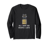 Tout ce Dont J'Ai Besoin, ce sont des Livres et des Chats Manche Longue