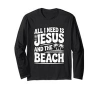 Tout ce Dont J'Ai Besoin, C'est de Jésus et de la Plage Manche Longue
