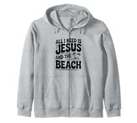 Tout ce Dont J'Ai Besoin, C'est de Jésus et de la Plage Sweat à Capuche