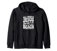 Tout ce Dont J'Ai Besoin, C'est de Jésus et de la Plage Sweat à Capuche
