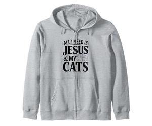 Tout ce Dont J'Ai Besoin, C'est de Jésus et de Mes Chats, de fidèles Amants félins Sweat à Capuche