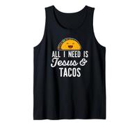Tout CE Dont J'Ai Besoin, C'est DE JÉSUS ET DE Tacos, Un mème chrétien Amusant Débardeur