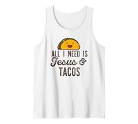 Tout CE Dont J'Ai Besoin, C'est DE JÉSUS ET DE Tacos, Un mème chrétien Amusant Débardeur