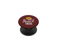 Tout CE Dont J'Ai Besoin, C'est DE JÉSUS ET DE Tacos, Un mème chrétien Amusant PopSockets PopGrip Adhésif