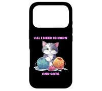 Tout ce Dont J'Ai Besoin, C'est de la Laine et des Chats, du Crochet, du Tricot, de la Maman Coque pour iPhone 17 Pro