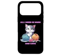Tout ce Dont J'Ai Besoin, C'est de la Laine et des Chats, du Crochet, du Tricot, de la Maman Coque pour iPhone 17 Pro Max