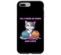 Tout ce Dont J'Ai Besoin, C'est de la Laine et des Chats, du Crochet, du Tricot, de la Maman Coque pour iPhone 7 Plus/8 Plus