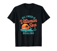 Tout ce Dont J'Ai Besoin, C'est de la Vitamine Sea Sunset Healing Anchor Art T-Shirt