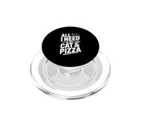 Tout ce Dont J'Ai Besoin, C'est de Mon Chat et de ma Pizza, Un drôle d'amoureux des Chats PopSockets PopGrip pour MagSafe