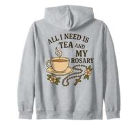 Tout ce Dont J'Ai Besoin C'est du thé et de Mon Chapelet - Sweat à Capuche