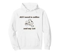 Tout ce Dont J'Ai Besoin, C'est d'un café et de Mon Chat Funny Cat Lover Sweat à Capuche