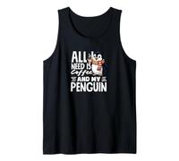 Tout ce Dont J'Ai Besoin, C'est d'un café et d'un Joli café avec Mon Pingouin Débardeur