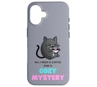 Tout ce Dont J'Ai Besoin, C'est d'un café et d'un Lecteur de Crime Douillet et mystérieux Coque pour iPhone 16