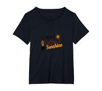 Tout ce Dont J'Ai Besoin, C'est d'une Amoureuse du café et du Soleil T-Shirt, Femme Grandes Tailles, Noir, 6X