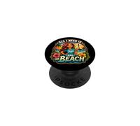Tout ce Dont J'Ai Besoin, C'est Jésus et la Plage, Christian Summer Graphic PopSockets PopGrip Adhésif