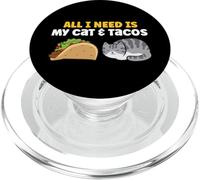 Tout ce Dont J'Ai Besoin, C'est Mon Chat et Mes Tacos PopSockets PopGrip pour MagSafe