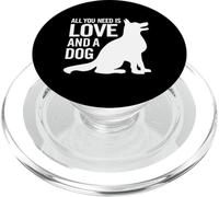 Tout ce Dont tu as Besoin C'est de l'amour et d'un Chien PopSockets PopGrip pour MagSafe