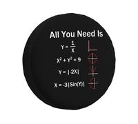 Tout ce dont vous avez besoin, c'est d'amour et de mathématiques. Housse de roue de secours, housse de pneu pour remorque, camion, SUV, camping-car, véhicule tout-terrain, imperméable et protection so