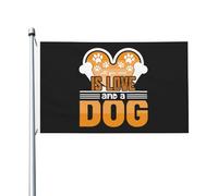 Tout Ce Dont Vous Avez Besoin, C'Est D'Amour Et D'Un Chien Bannière Garden Flag Couleurs Vives Drapeau De Jardin Pour Jardin Balcon Porche 3X5Ft