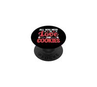 Tout ce Dont Vous Avez Besoin, C'est de l'amour et des Biscuits, Un Noël drôle PopSockets PopGrip Adhésif
