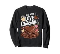 Tout ce Dont Vous Avez Besoin, C'est de l'amour et des Bonbons au Chocolat en Forme de cœur Sweatshirt