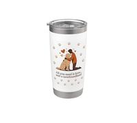 Tout ce dont vous avez besoin, c'est de l'amour et d'une Terre-Neuve - Man & Newfie Hug Gobelet isotherme en acier inoxydable double paroi