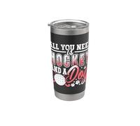Tout ce dont vous avez besoin, c'est du hockey et d'un gardien de but pour chien Gobelet isotherme en acier inoxydable double paroi