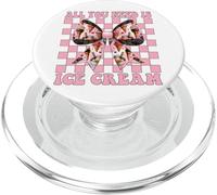 Tout ce Dont Vous Avez Besoin, C'est d'un Cornet de crème glacée, d'un nœud Coquette Rose pour Fille, Maman PopSockets PopGrip pour MagSafe