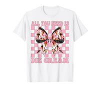 Tout ce Dont Vous Avez Besoin, C'est d'un Cornet de crème glacée, d'un nœud Coquette Rose pour Fille, Maman T-Shirt