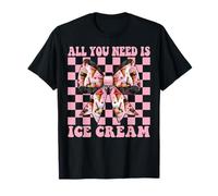 Tout ce Dont Vous Avez Besoin, C'est d'un Cornet de crème glacée, d'un nœud Coquette Rose pour Fille, Maman T-Shirt