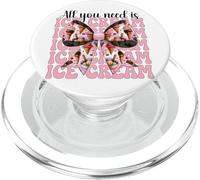 Tout ce Dont Vous Avez Besoin, C'est d'un Cornet de crème glacée, d'un nœud Coquette Rose pour Fille, Maman PopSockets PopGrip pour MagSafe