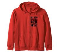 Tout ce Dont Vous Avez Besoin est l'amour et Un Chat Sweat à Capuche