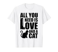 Tout ce Dont Vous Avez Besoin est l'amour et Un Chat T-Shirt Graphique avec Valeur