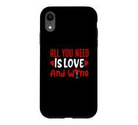 Tout ce Dont Vous Avez Besoin Love and Wine Heart Valentine Funny Alcohol Coque pour iPhone XR