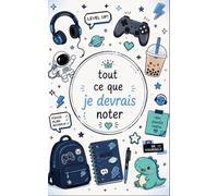 Tout ce que je devrais noter: Carnet gaming pour garçons 5x8 | idées, objectifs, notes scolaires et organisation quotidienne