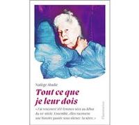 Nadège Abadie – Tout ce que je leur dois – Essai – Broché