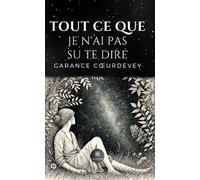 Tout ce que je n'ai pas su te dire - Garance Coeurdevey - Le Lys Bleu - broché - Poésie