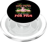 Tout ce Que Je Veux C'est de l'argent et des cochons et Encore des cochons et de l'argent pour Les cochons PopSockets PopGrip pour MagSafe
