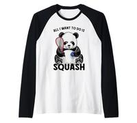 Tout ce Que Je Veux Faire, C'est Jouer à Panda Squash avec Un Ours Mignon Manche Raglan