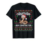 Tout ce Que Je Veux pour Noël Boa Constrictor Ugly Xmas T-Shirt