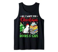 Tout ce Que Je Veux pour Noël, ce sont des Livres et des Chats, de Jolies Vacances douillettes Débardeur