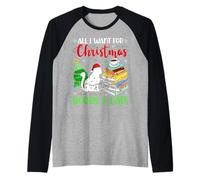 Tout ce Que Je Veux pour Noël, ce sont des Livres et des Chats, de Jolies Vacances douillettes Manche Raglan