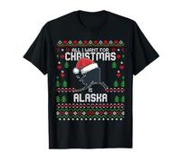 Tout ce Que Je Veux pour Noël, C'est Alaska Ugly Xmas Pullover T-Shirt