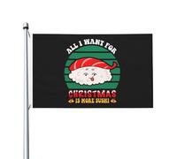 Tout Ce Que Je Veux Pour Noël, C'Est Plus De Sushis. Drapeaux Décoratif Drapeau De Jardin Résistant Aux Intempéries Drapeau Pour Intérieur Extérieur Mur 3X5Ft