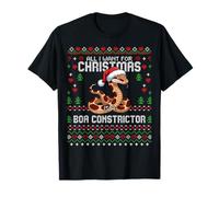 Tout ce Que Je Veux pour Noël, C'est Un boa Constrictor Ugly Xmas T-Shirt
